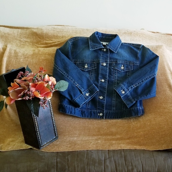 Chicos's Women's Blue Jean Jacket  S-2 (14-14/L) - Picture 3 of 6